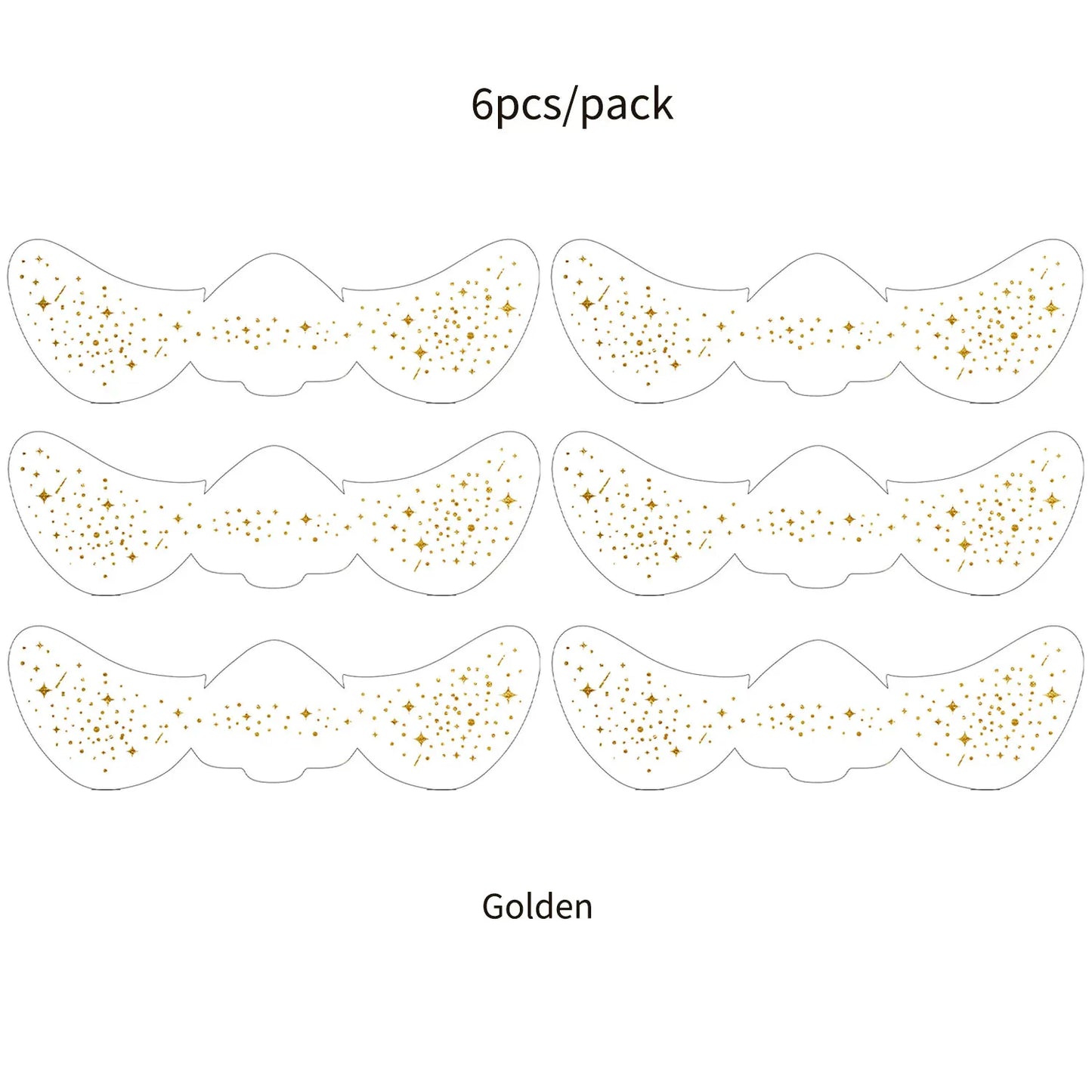 Faux Taches de Rousseur Pailletées - 6 Planches Stickers Maquillage Tendance