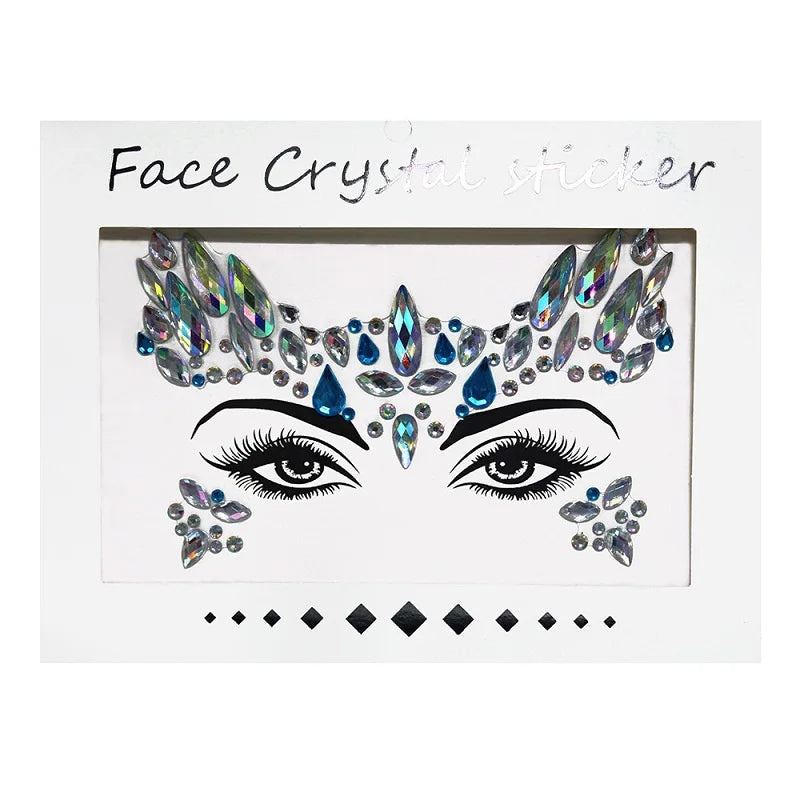 Strass Visage 3D Brillants – Bijoux de Peau pour Festival & Soirées