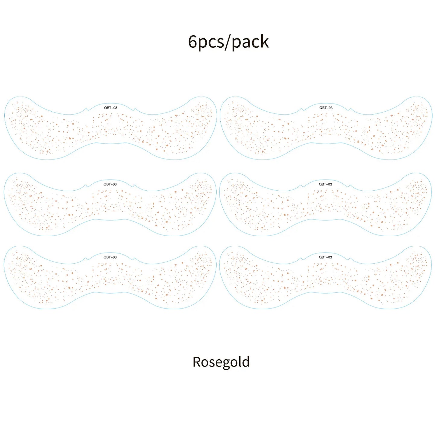 Faux Taches de Rousseur Pailletées - 6 Planches Stickers Maquillage Tendance