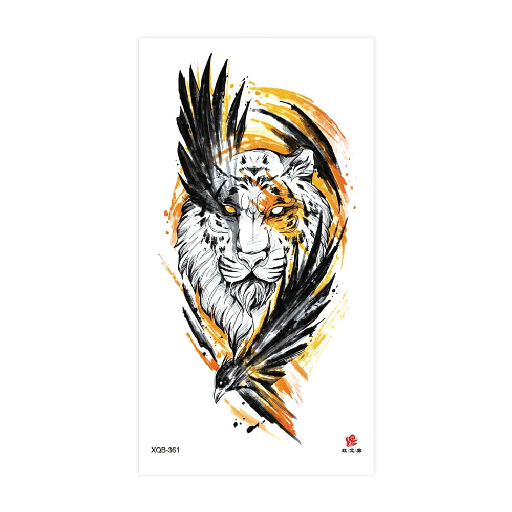 Tatouage Sleeve Animal – Loup, Lion, Tigre Bras Complet