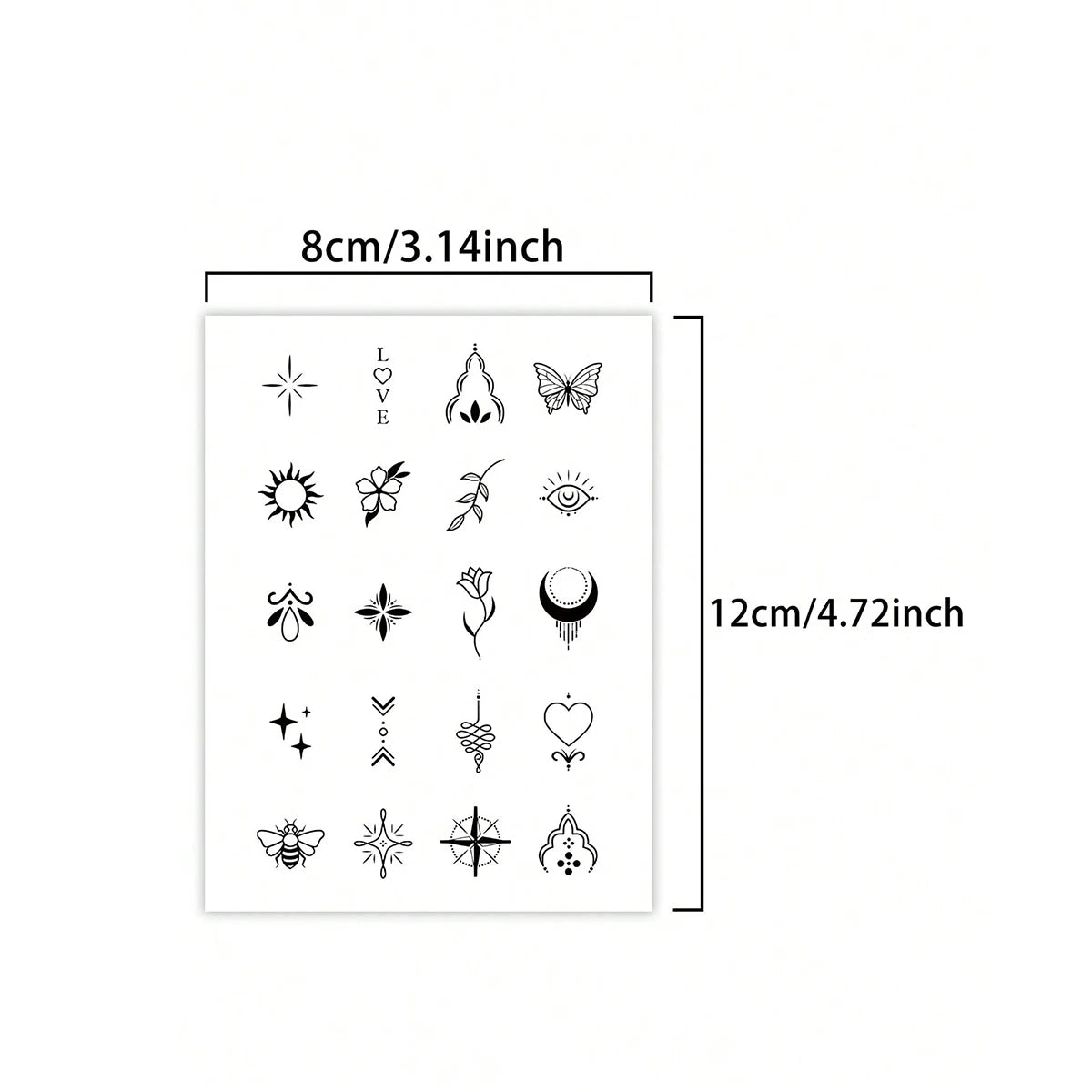 Mini Tatouages Temporaires – Petits Motifs Doigt & Poignet