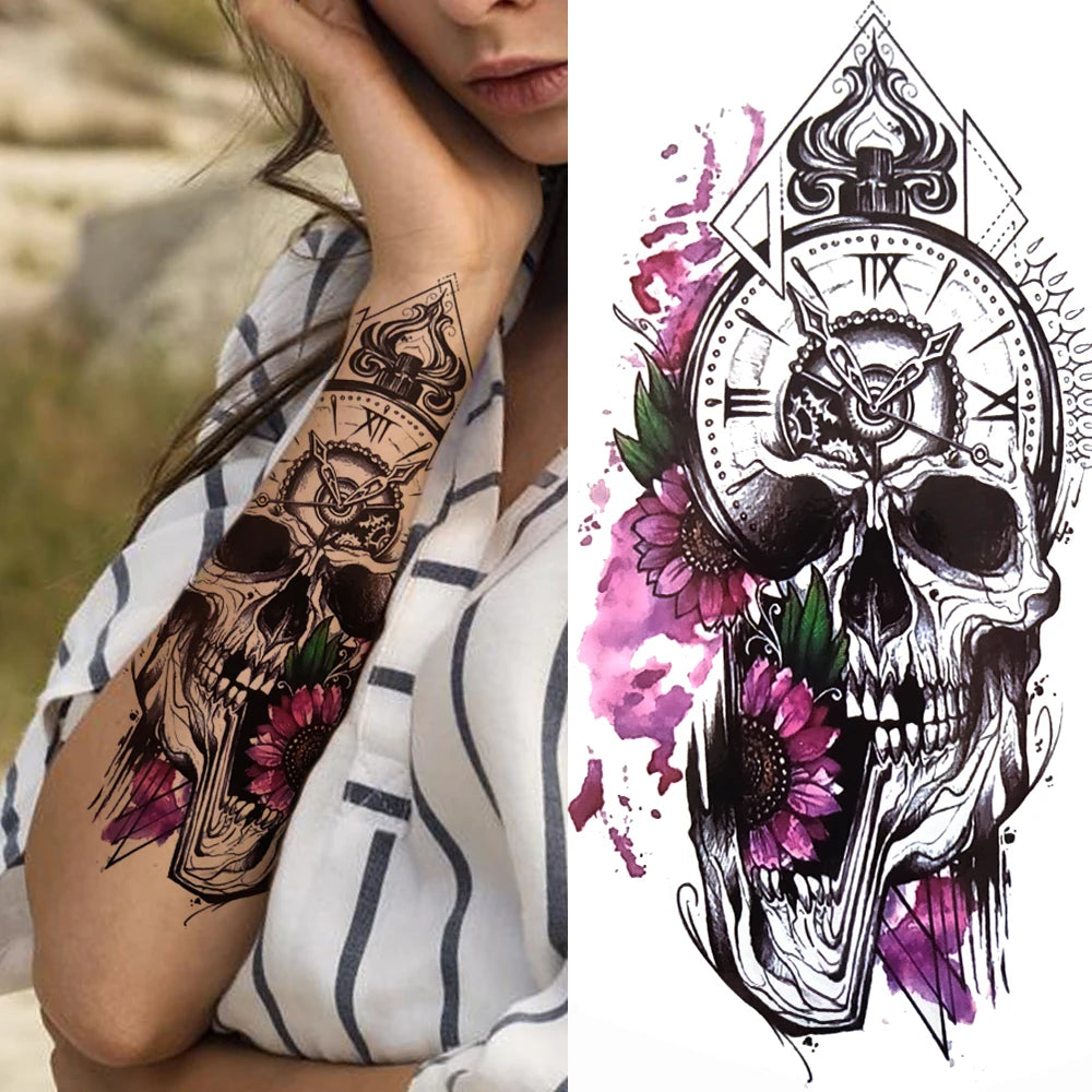 Tatouage Sleeve Bras Complet – Style Guerrier Réaliste Homme & Femme