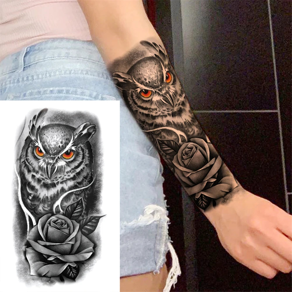 Tatouage Sleeve Bras Complet – Style Guerrier Réaliste Homme & Femme