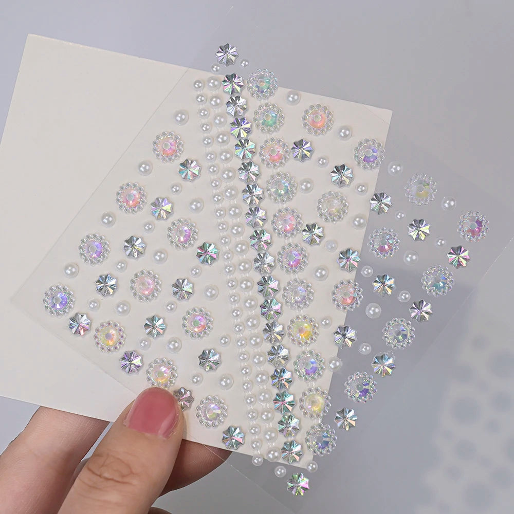 Strass Visage Aurora Cristal 3D – Bijoux Adhésifs Effet Diamant