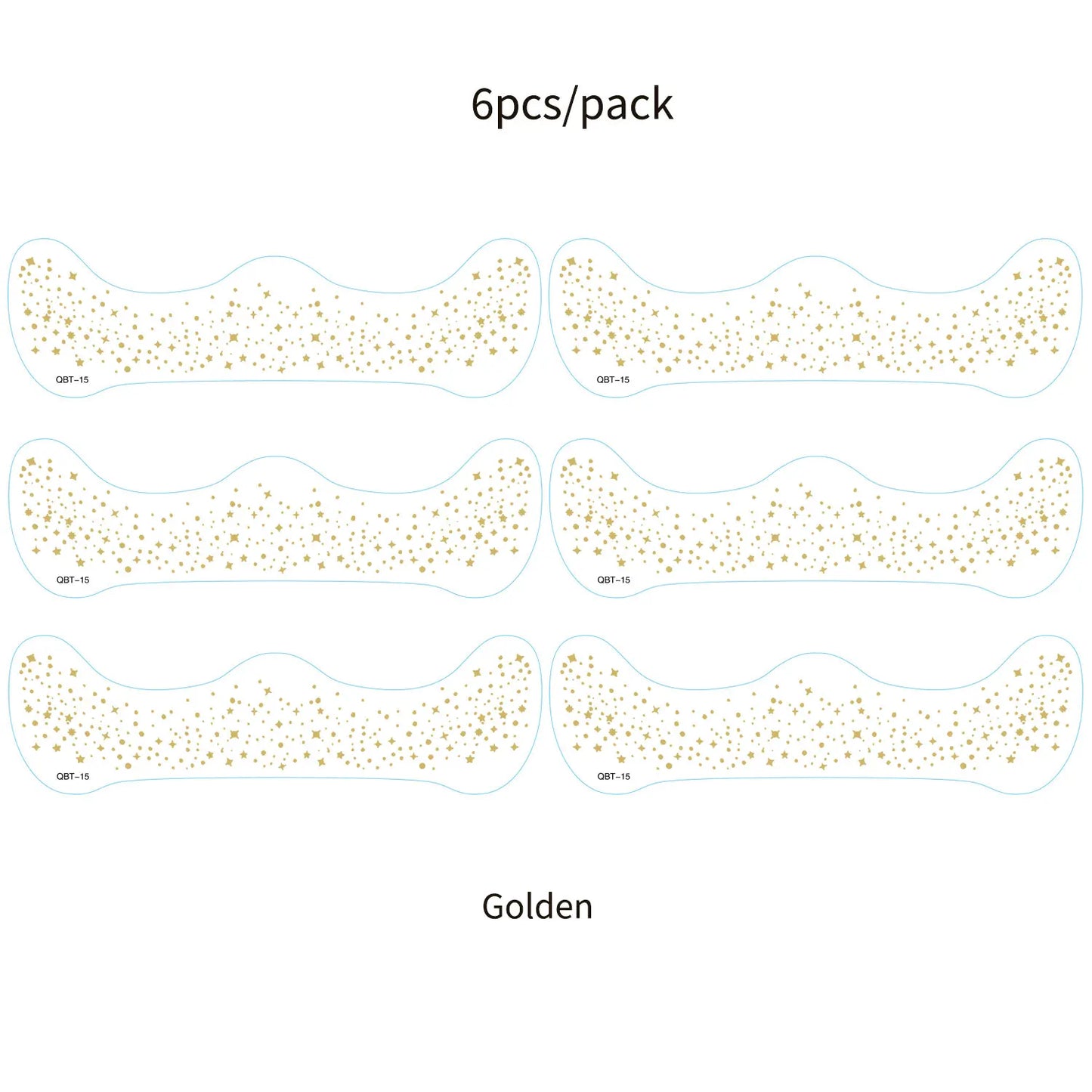 Faux Taches de Rousseur Pailletées - 6 Planches Stickers Maquillage Tendance