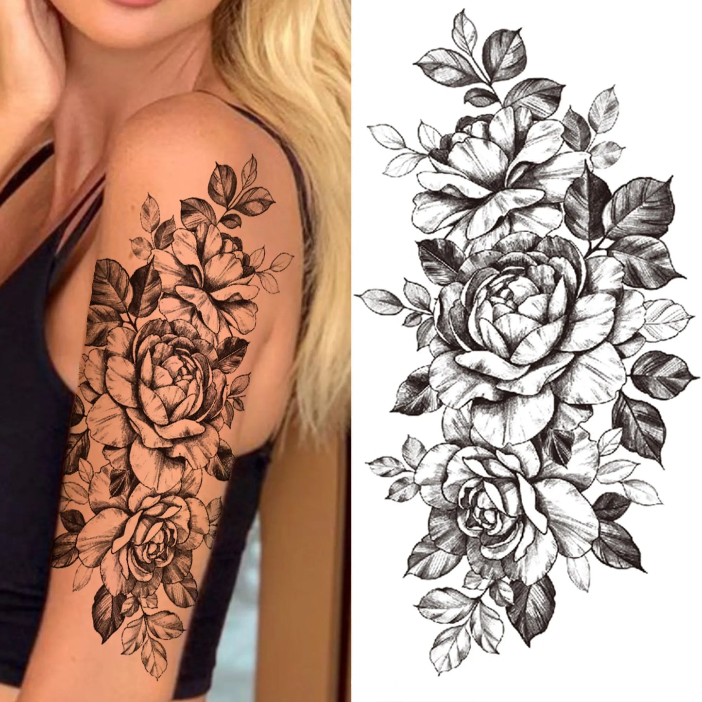 Tatouage Sleeve Bras Complet – Style Guerrier Réaliste Homme & Femme