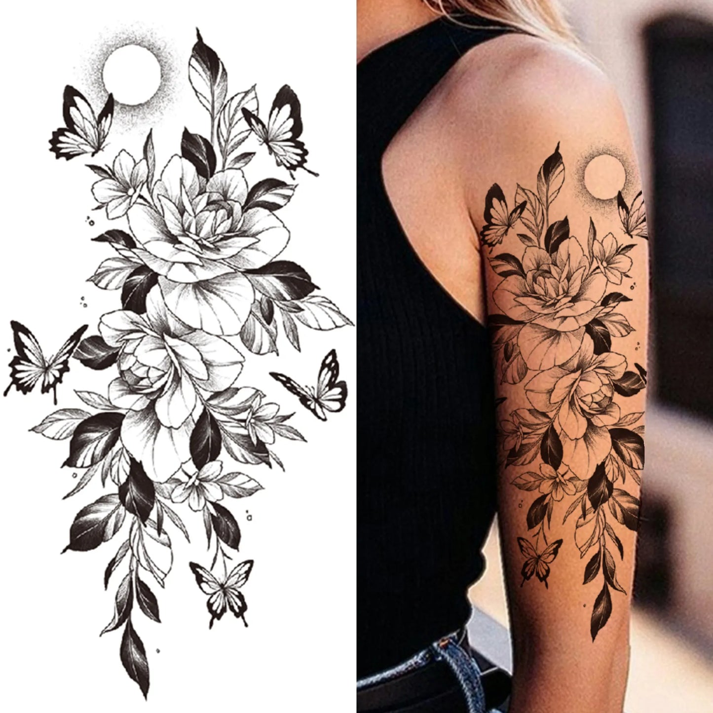Tatouage Sleeve Bras Complet – Style Guerrier Réaliste Homme & Femme