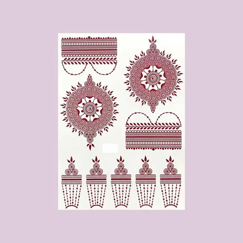 Tatouage Henné Bordeaux Mains et Corps - Motifs Floraux Mariage