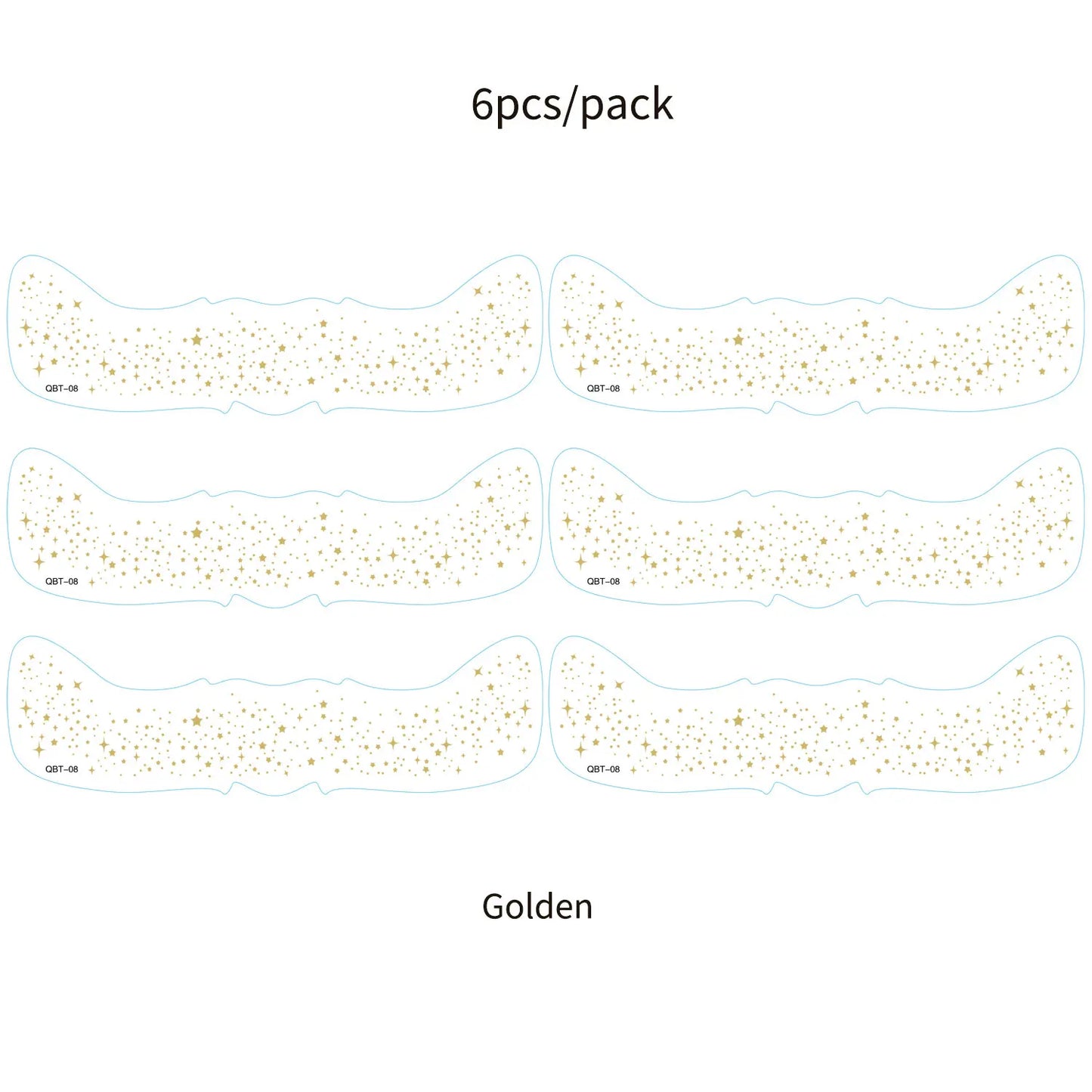 Faux Taches de Rousseur Pailletées - 6 Planches Stickers Maquillage Tendance