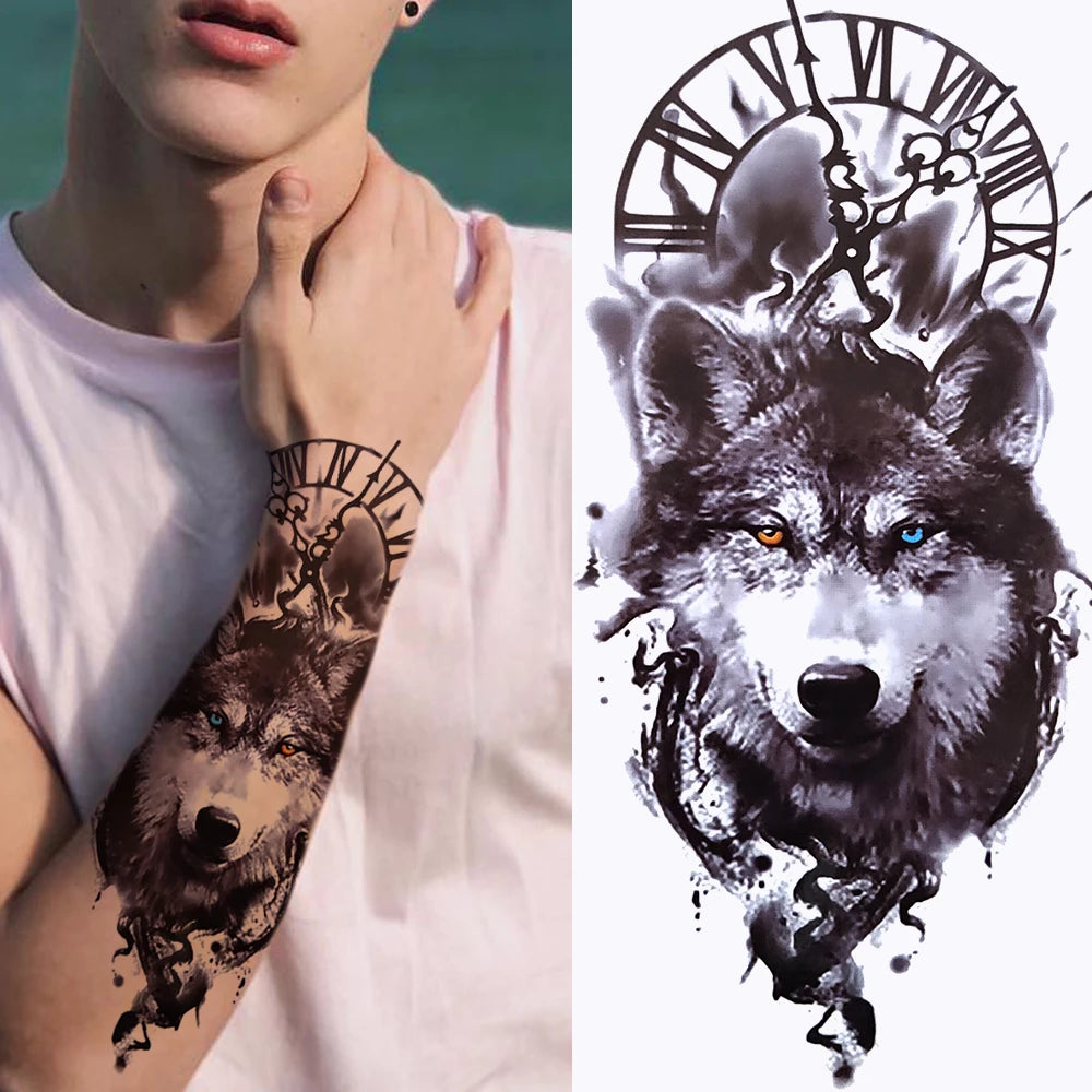 Tatouage Sleeve Bras Complet – Style Guerrier Réaliste Homme & Femme