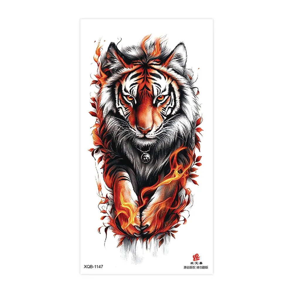 Tatouage Sleeve Animal – Loup, Lion, Tigre Bras Complet