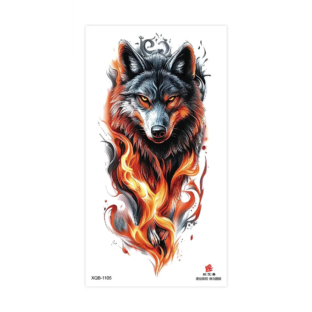 Tatouage Sleeve Animal – Loup, Lion, Tigre Bras Complet