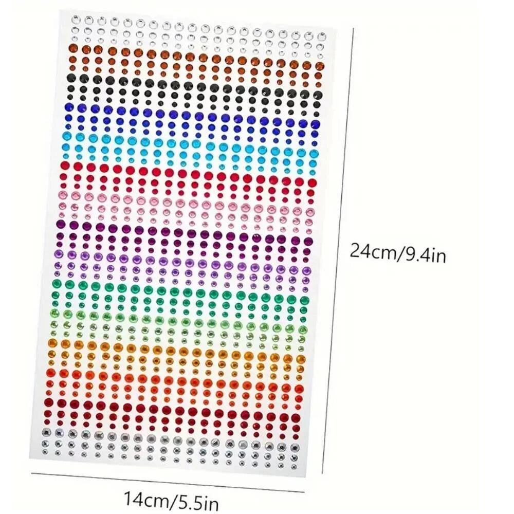 Strass Visage Multicolores Pailletés – Set 900 Pièces Adhésifs Festival & Maquillage