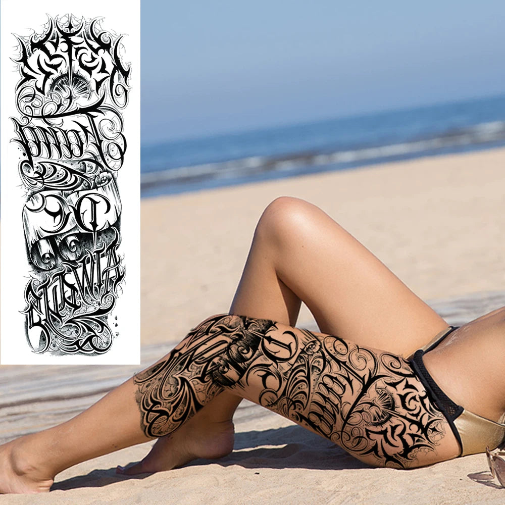 Tatouage Sleeve Bras Complet – Style Guerrier Réaliste Homme & Femme