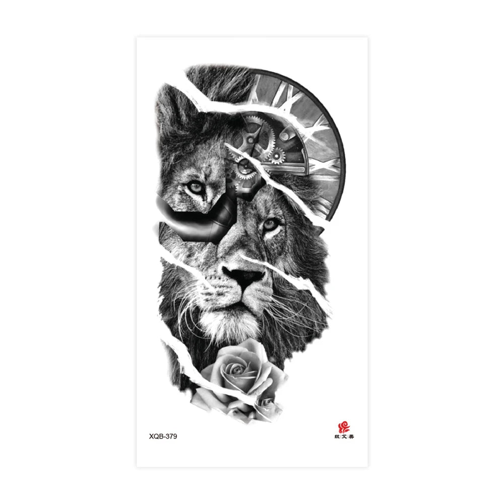 Tatouage Sleeve Animal – Loup, Lion, Tigre Bras Complet